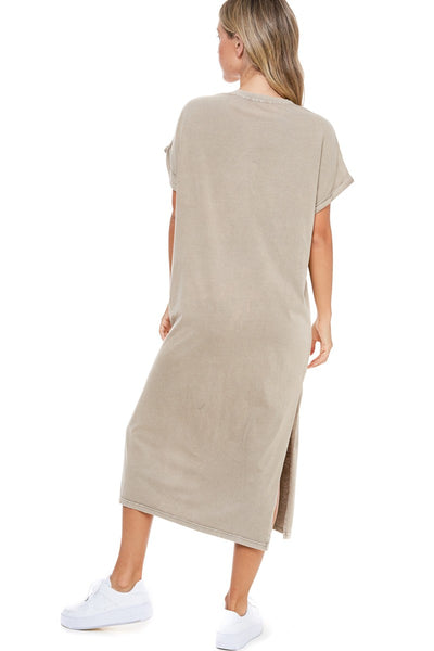 Favorite Khaki T-Shirt Dress