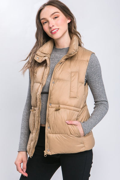 Khaki Puffer Vest