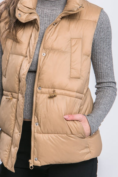 Khaki Puffer Vest