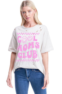 Cool Moms Club Tee- Khaki