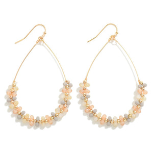 Dainty Beaded Teardrop Earrings