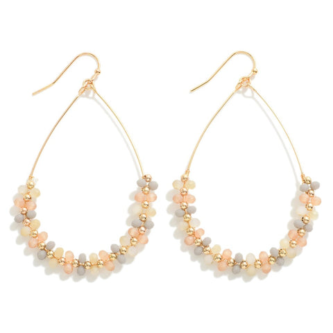 Dainty Beaded Teardrop Earrings