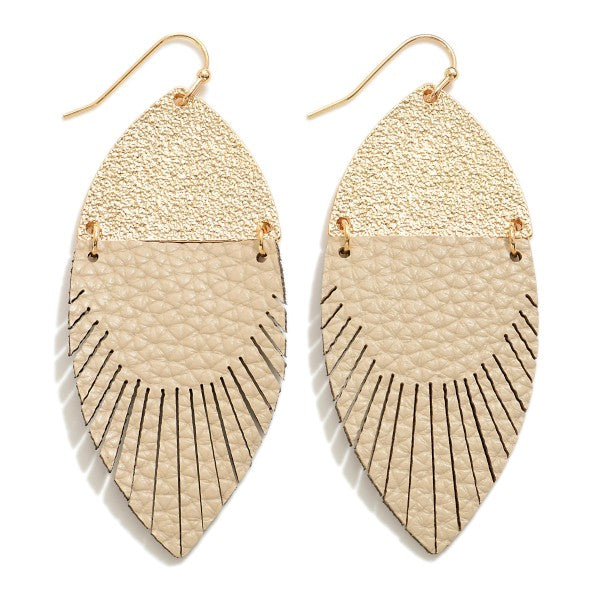 Feathered Leather Earring