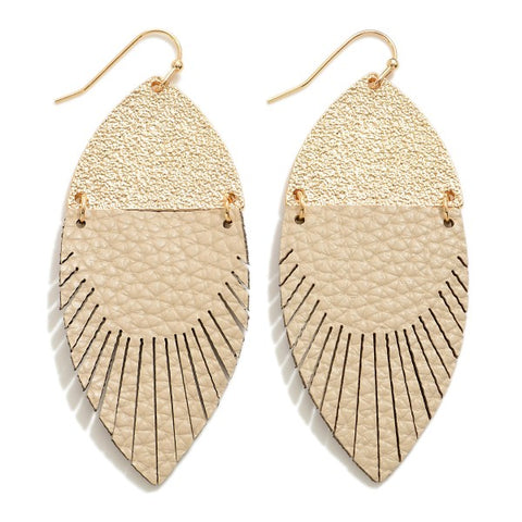 Feathered Leather Earring