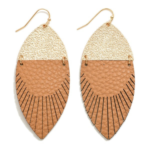 Feathered Leather Earring