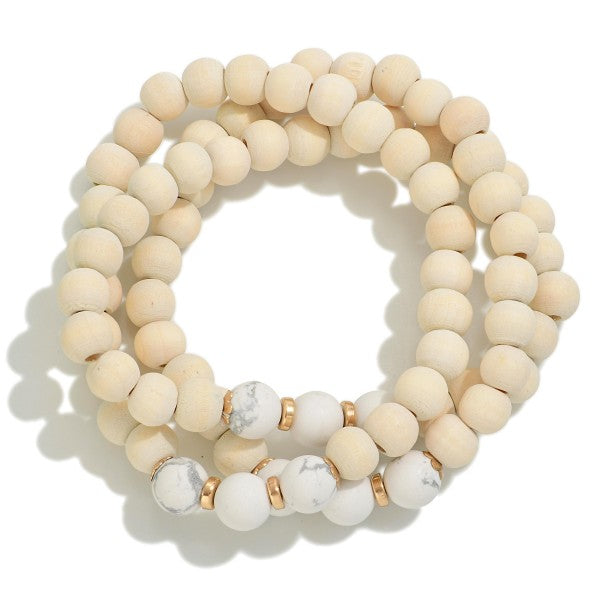 Natural Beaded Bracelet Set