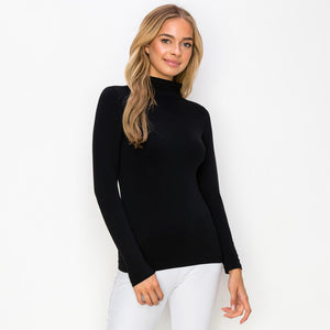 Seamless Mock Neck Long Sleeve