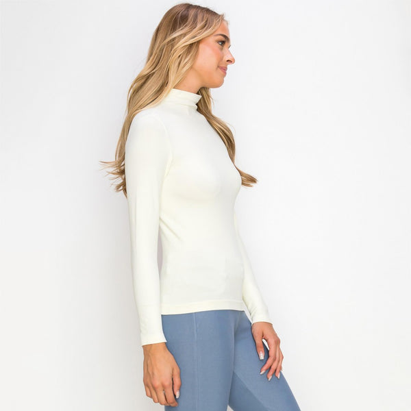 Seamless Mock Neck Long Sleeve