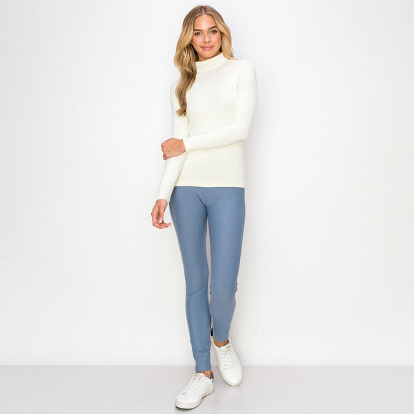 Seamless Mock Neck Long Sleeve