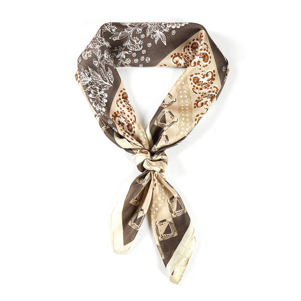 Brown Paisley Bandana Scarf