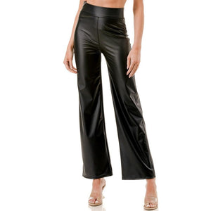 Pull on Vegan Leather Pants