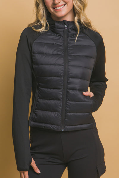 Active Puffer Jacket- Black