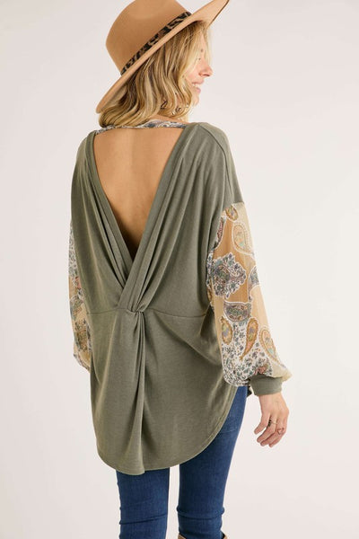 Lyla Paisley Sleeve Top