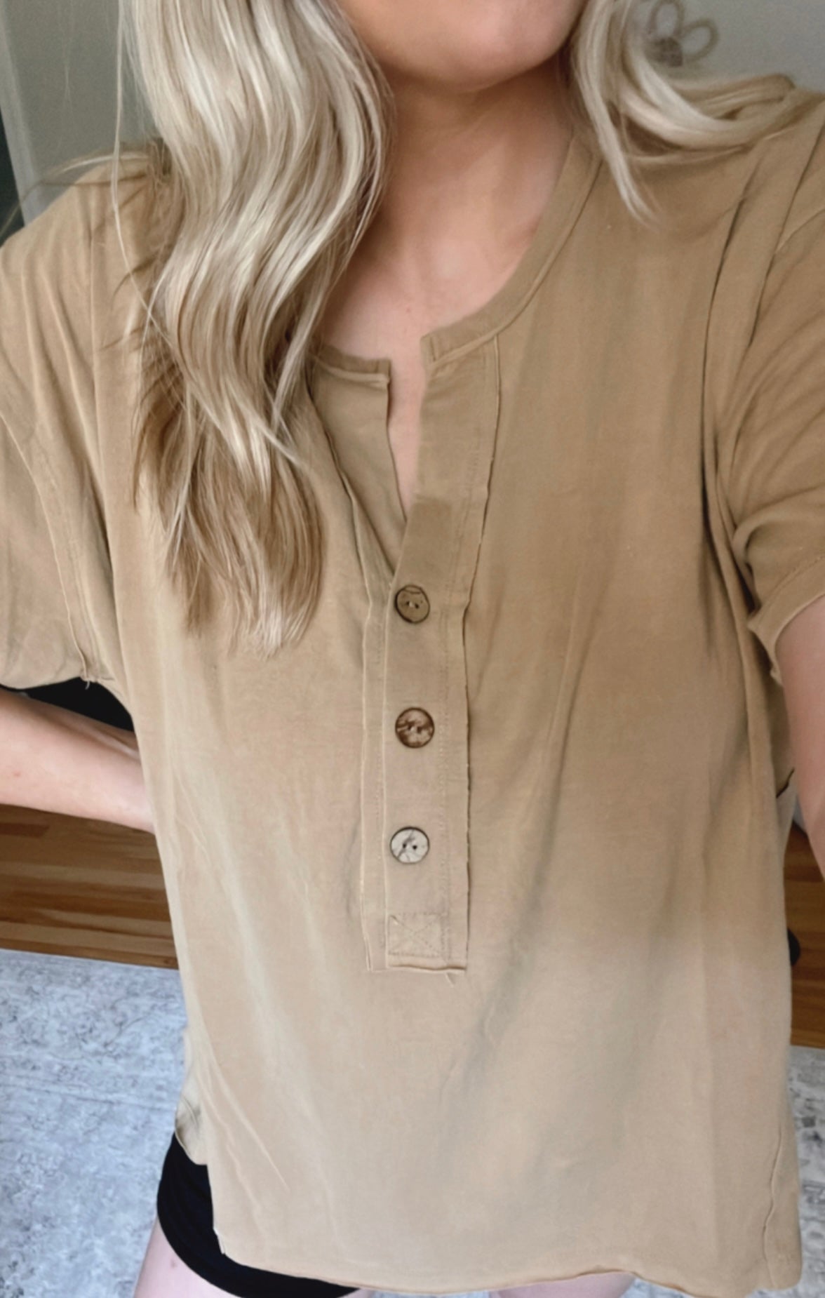 Oversized Mineral Wash Henley