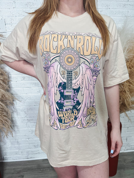 Rock N' Roll Oversized Tee