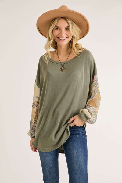 Lyla Paisley Sleeve Top