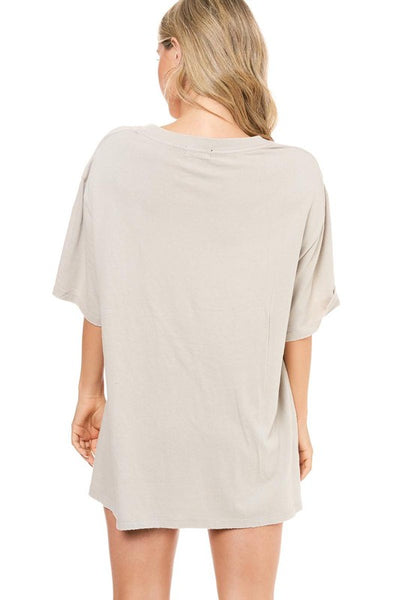 Free Spirit Distressed Oversized Tee