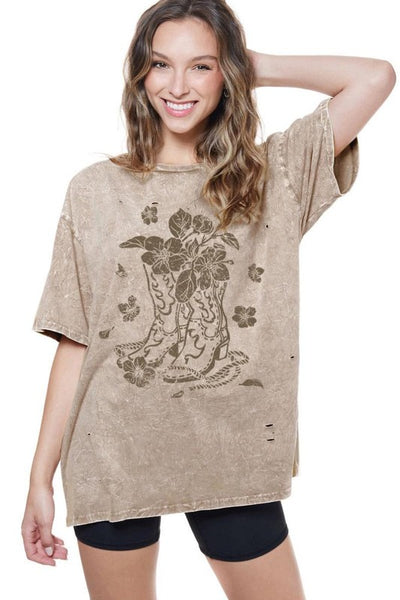 Boho Cowgirl Oversized Tee