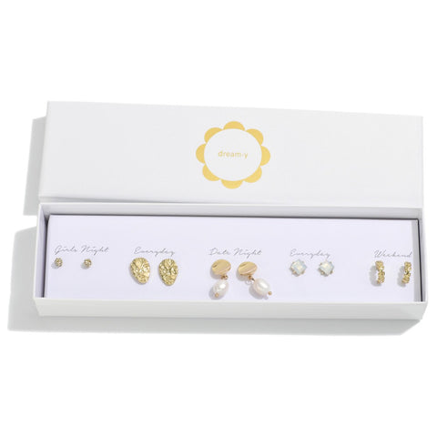 Dreamy Box of 5 Sets of Earrings