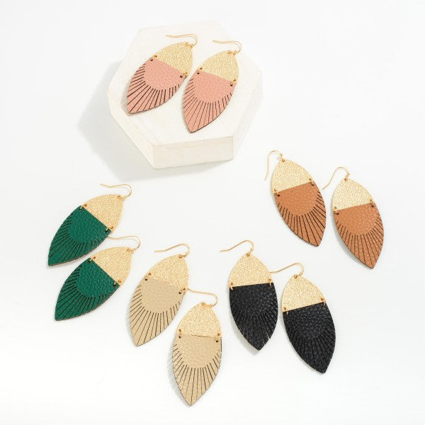 Feathered Leather Earring