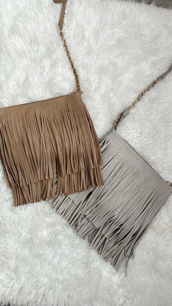 Leather Fringe Crossbody Bag