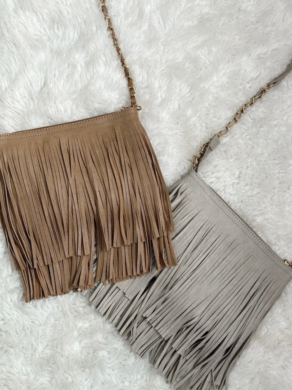 Leather Fringe Crossbody Bag