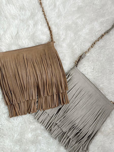 Leather Fringe Crossbody Bag